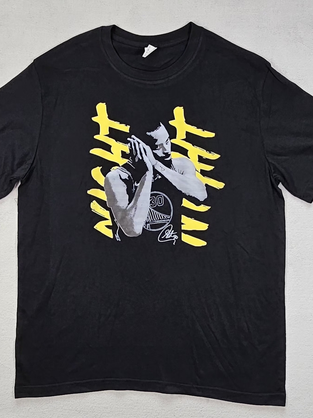 Graphic Print T-Shirt Black Short Sleeve Tee Size L Unisex